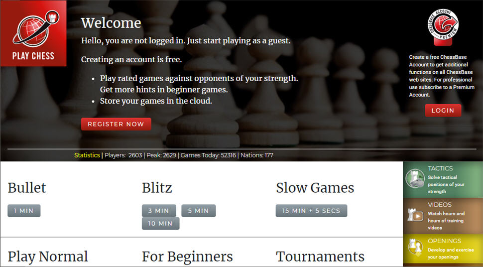 Recursos de ajedrez online 7 Recursos playchess